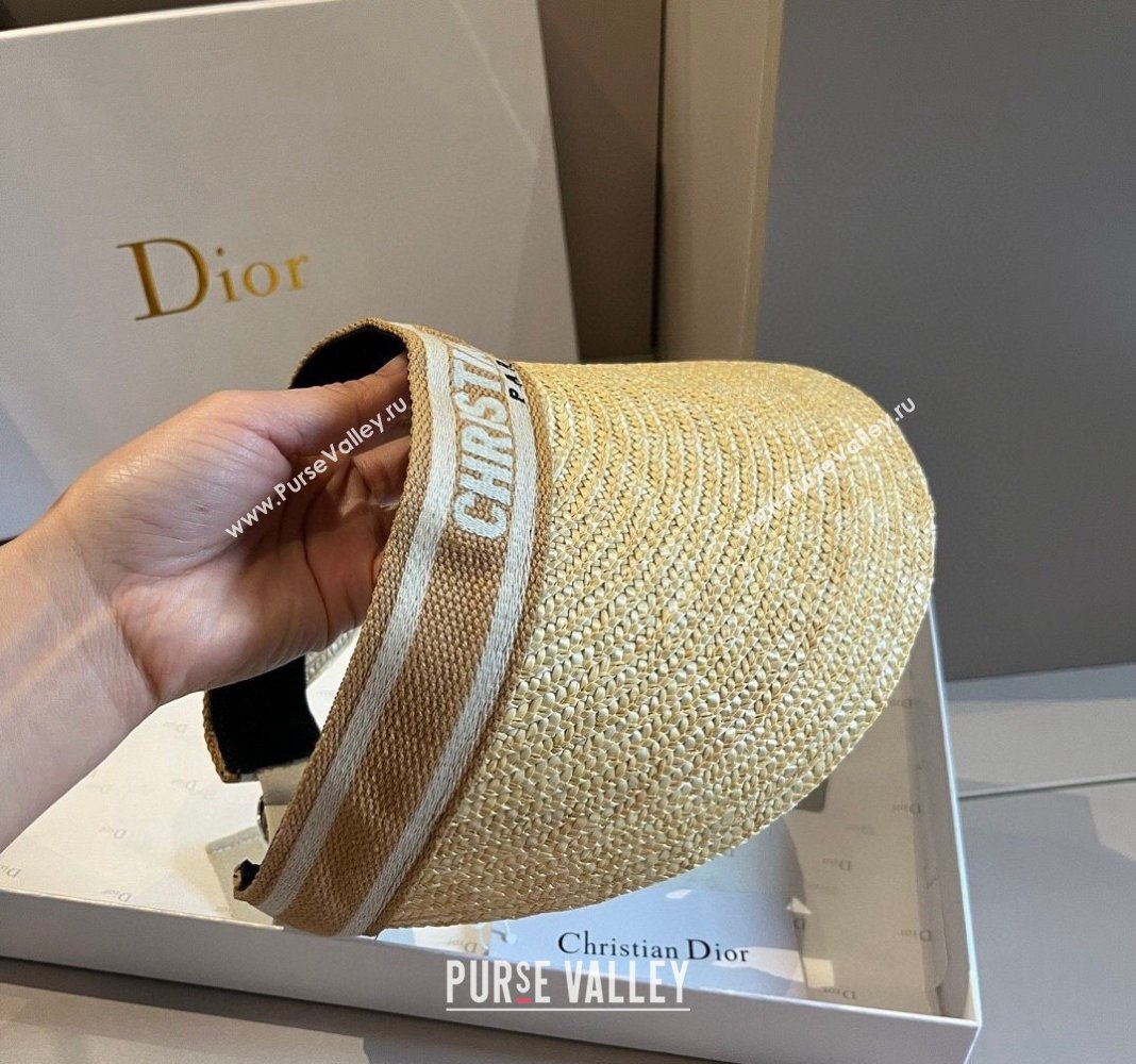 Dior Straw Visor Hat Brown 2024 040301 (XMN-240403083)
