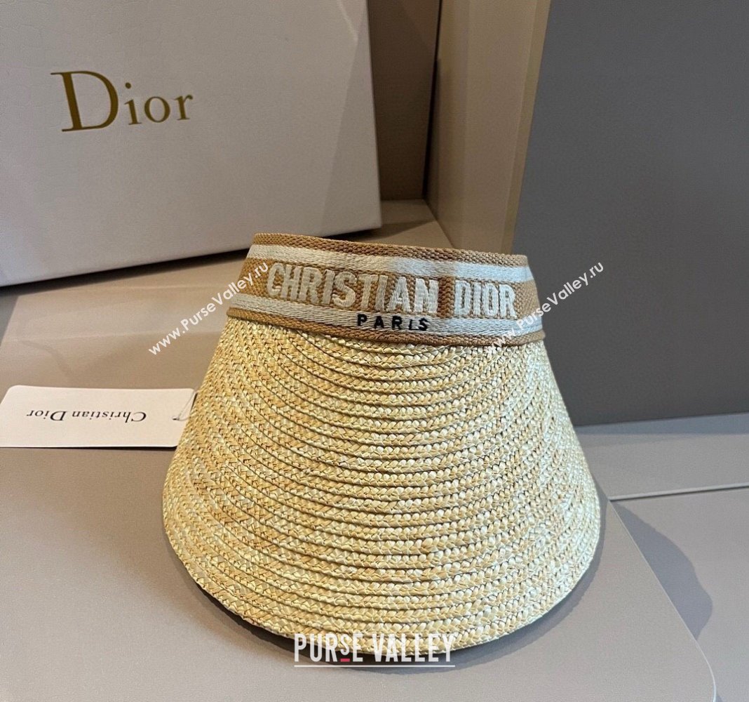 Dior Straw Visor Hat Brown 2024 040301 (XMN-240403083)