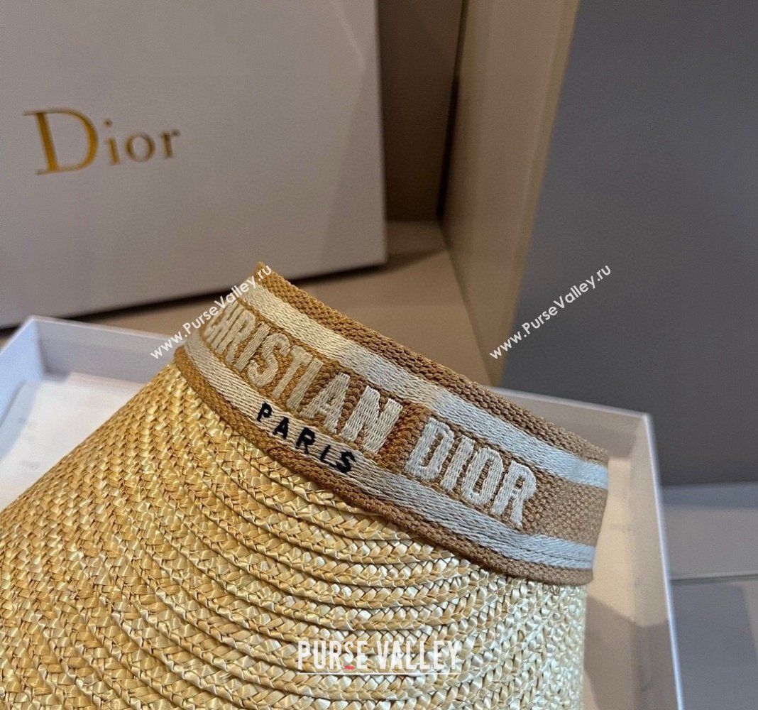 Dior Straw Visor Hat Brown 2024 040301 (XMN-240403083)