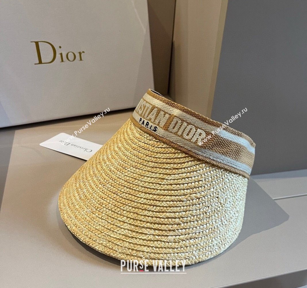 Dior Straw Visor Hat Brown 2024 040301 (XMN-240403083)
