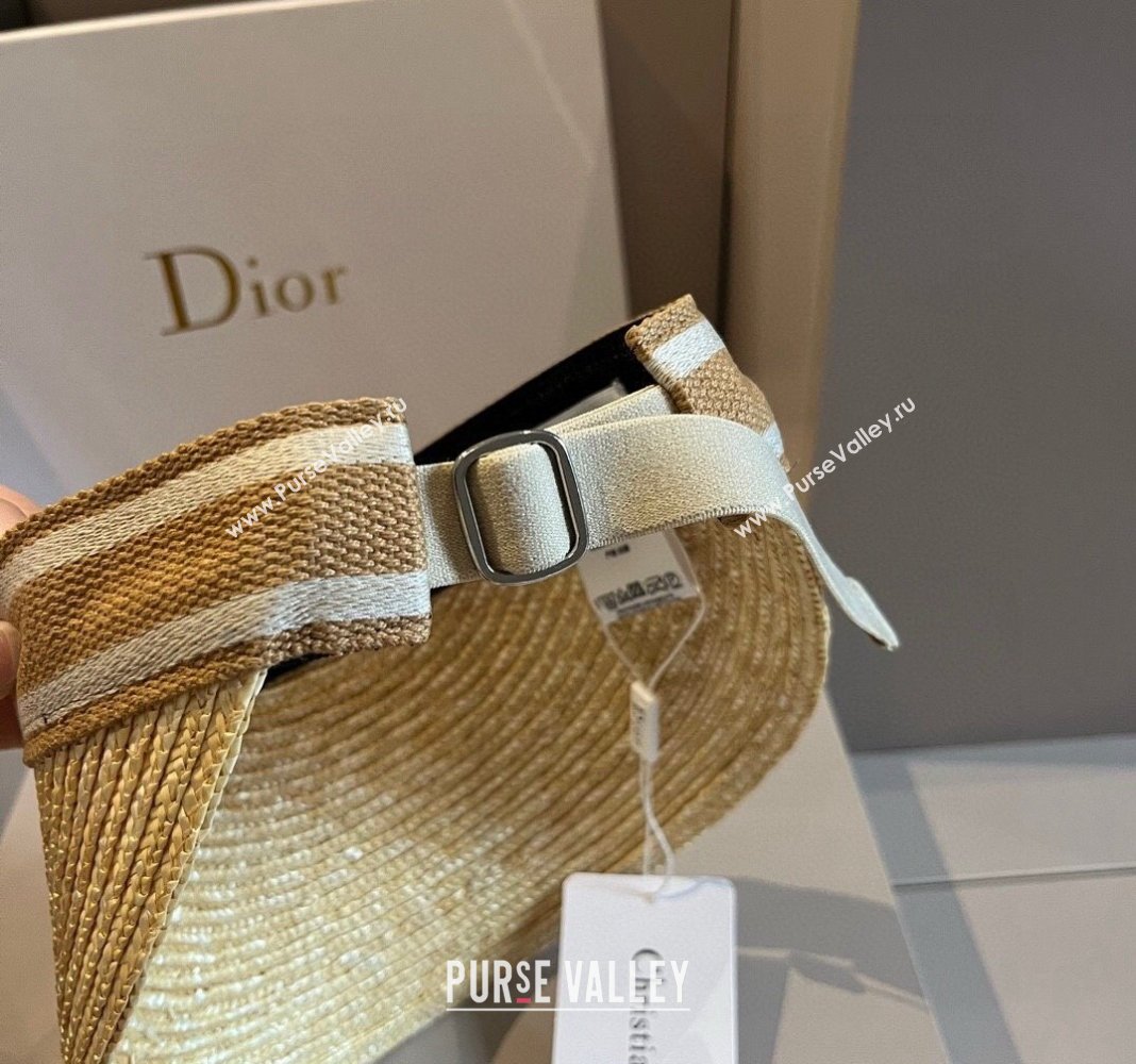 Dior Straw Visor Hat Brown 2024 040301 (XMN-240403083)