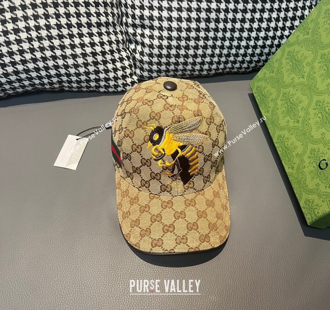 Gucci GG Canvas Baseball Hat with Bears Beige 2024 (XMN-240403017)