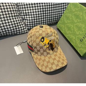 Gucci GG Canvas Baseball Hat with Bears Beige 2024 (XMN-240403017)