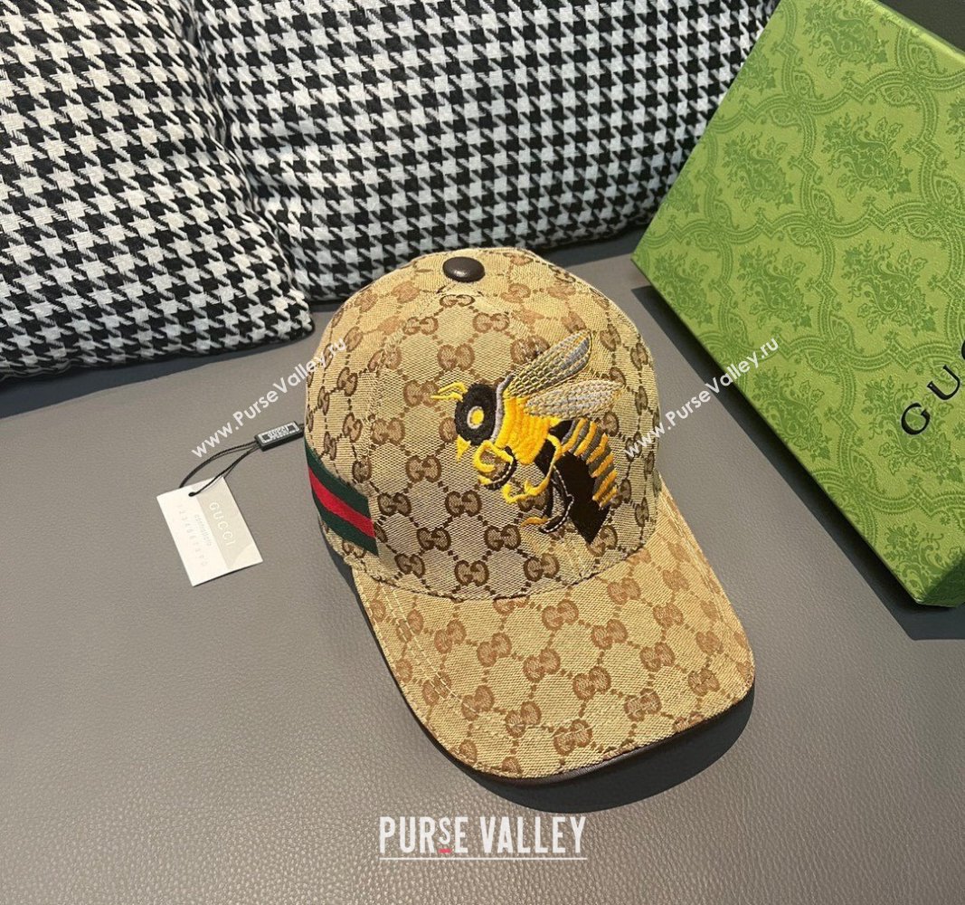 Gucci GG Canvas Baseball Hat with Bears Beige 2024 (XMN-240403017)