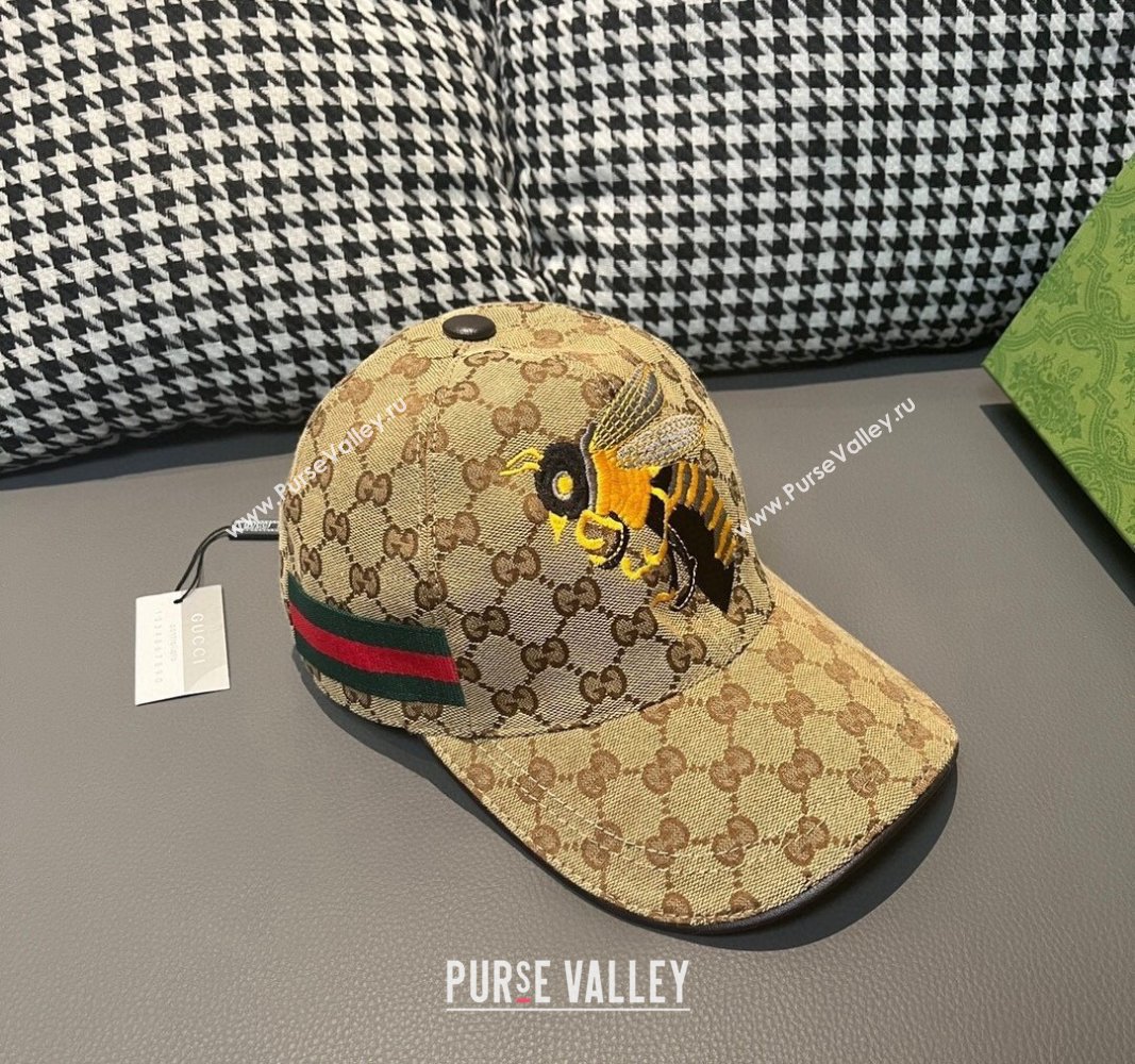 Gucci GG Canvas Baseball Hat with Bears Beige 2024 (XMN-240403017)