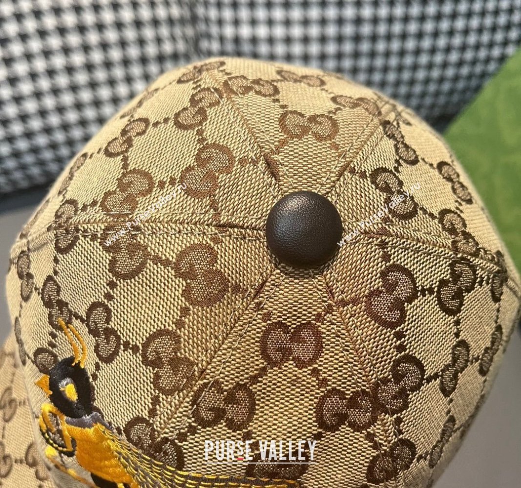 Gucci GG Canvas Baseball Hat with Bears Beige 2024 (XMN-240403017)