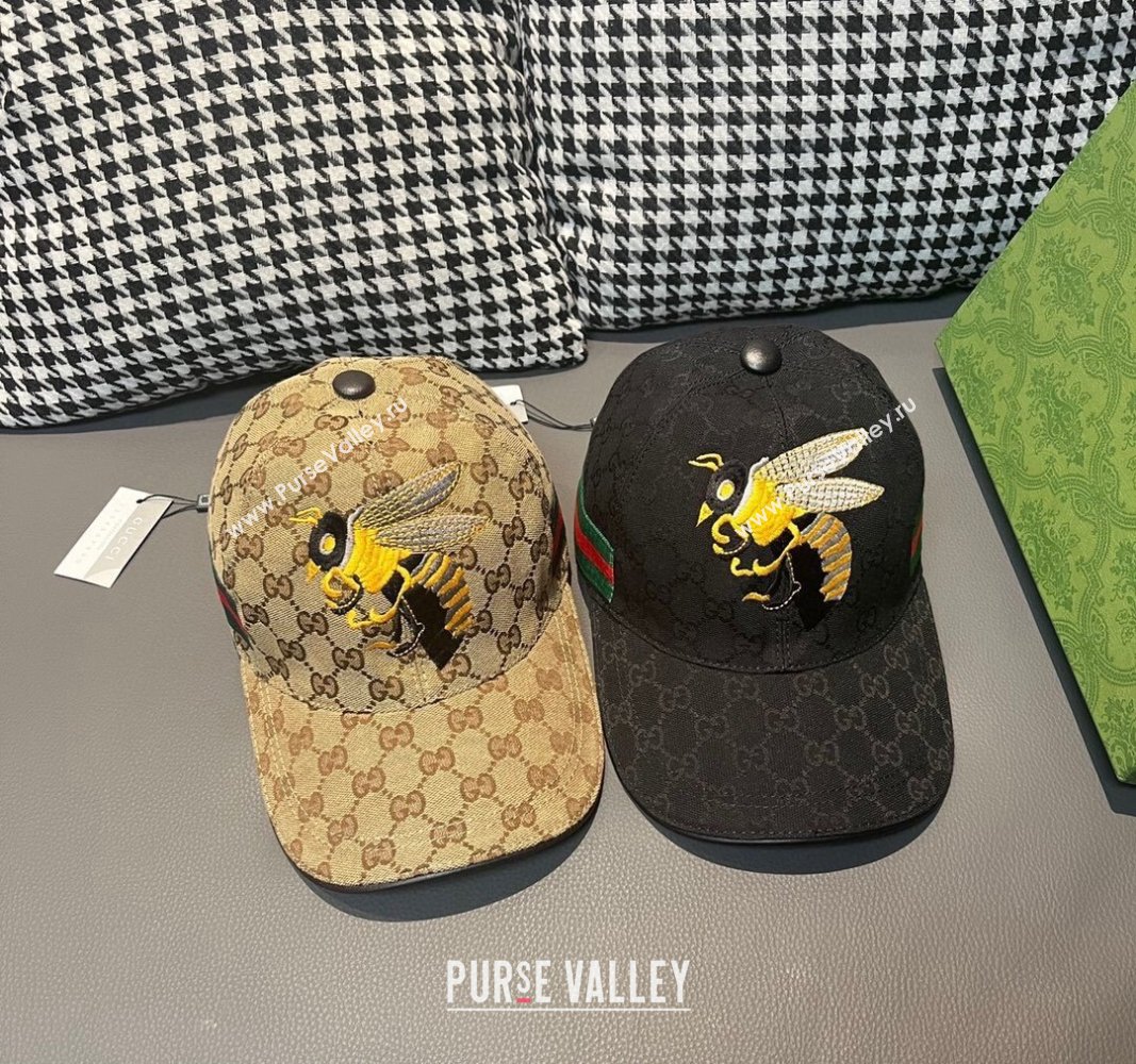 Gucci GG Canvas Baseball Hat with Bears Beige 2024 (XMN-240403017)