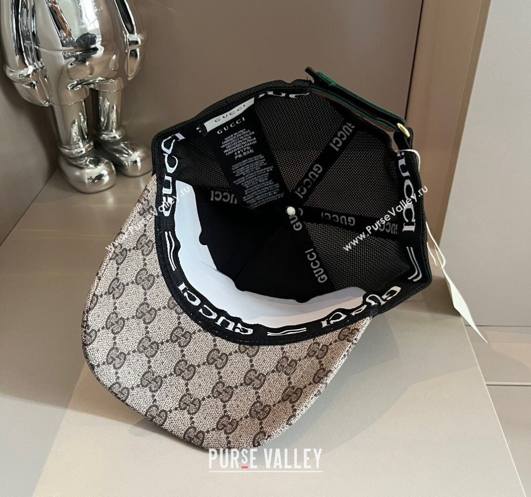 Gucci GG Canvas Baseball Hat with Tiger Beige 2024 040302 (XMN-240403092)