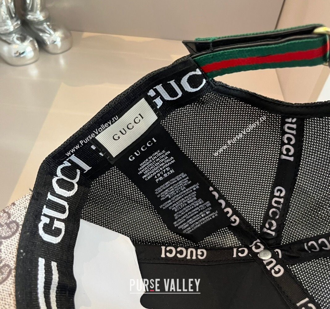 Gucci GG Canvas Baseball Hat with Tiger Beige 2024 040302 (XMN-240403092)