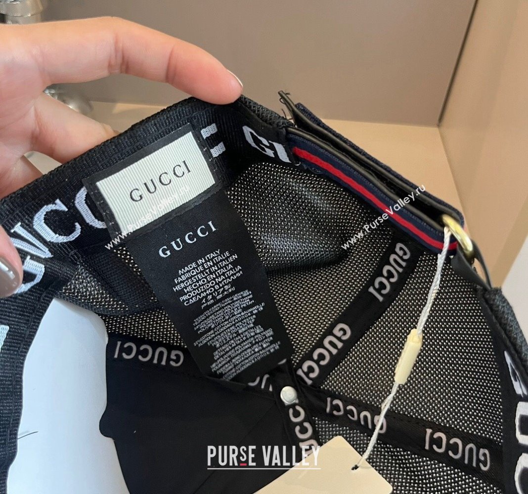 Gucci GG Canvas Baseball Hat with Tiger Black 2024 040302 (XMN-240403093)