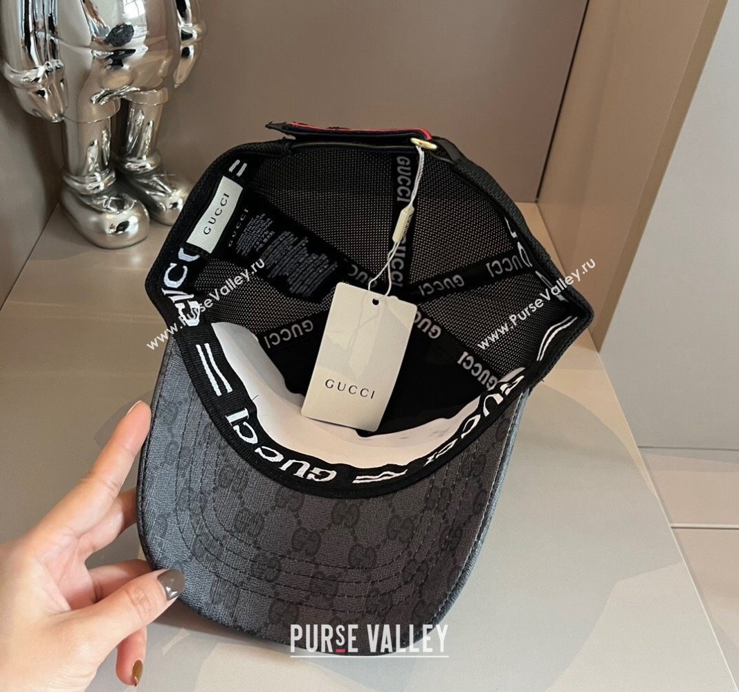 Gucci GG Canvas Baseball Hat with Tiger Black 2024 040302 (XMN-240403093)
