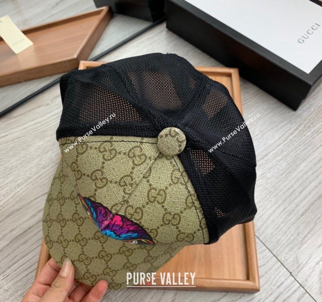 Gucci GG Canvas Baseball Hat with Eagle Print Beige 2024 0403 (MAO-240403112)