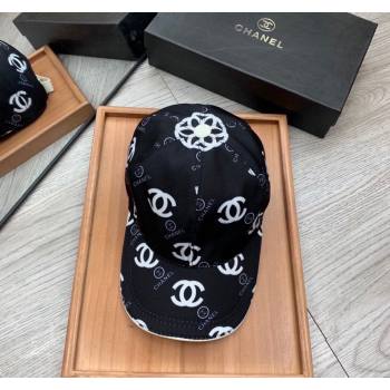 Chanel CC Print Hat Black 2024 040301 (MAO-240403108)