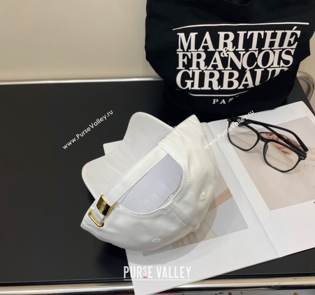 Burberry Logo Patch Baseball Hat White 2024 0514 (MAO-240514049)