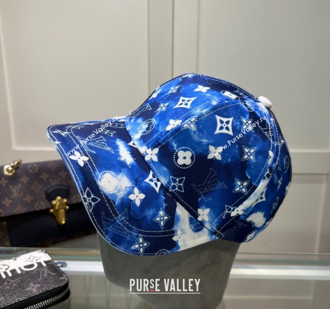 Louis Vuitton Printed Baseball hat Dark Blue 2024 0514 (MAO-240514057)