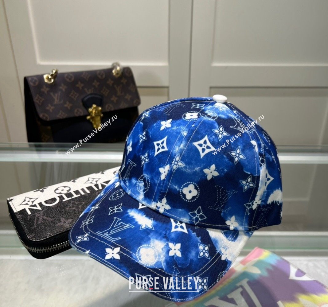 Louis Vuitton Printed Baseball hat Dark Blue 2024 0514 (MAO-240514057)