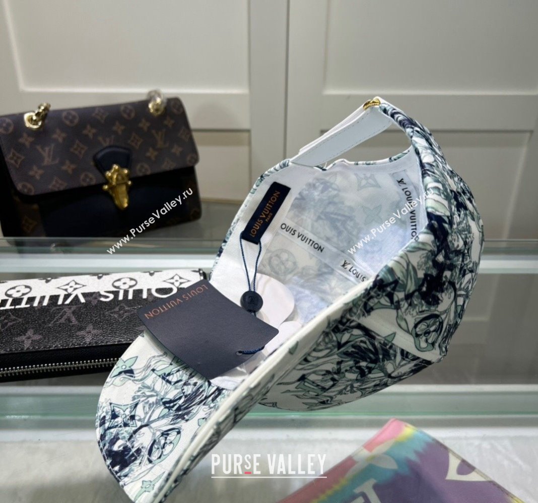Louis Vuitton Printed Baseball hat Green 2024 0514 (MAO-240514056)