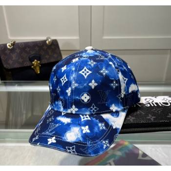 Louis Vuitton Printed Baseball hat Dark Blue 2024 0514 (MAO-240514057)