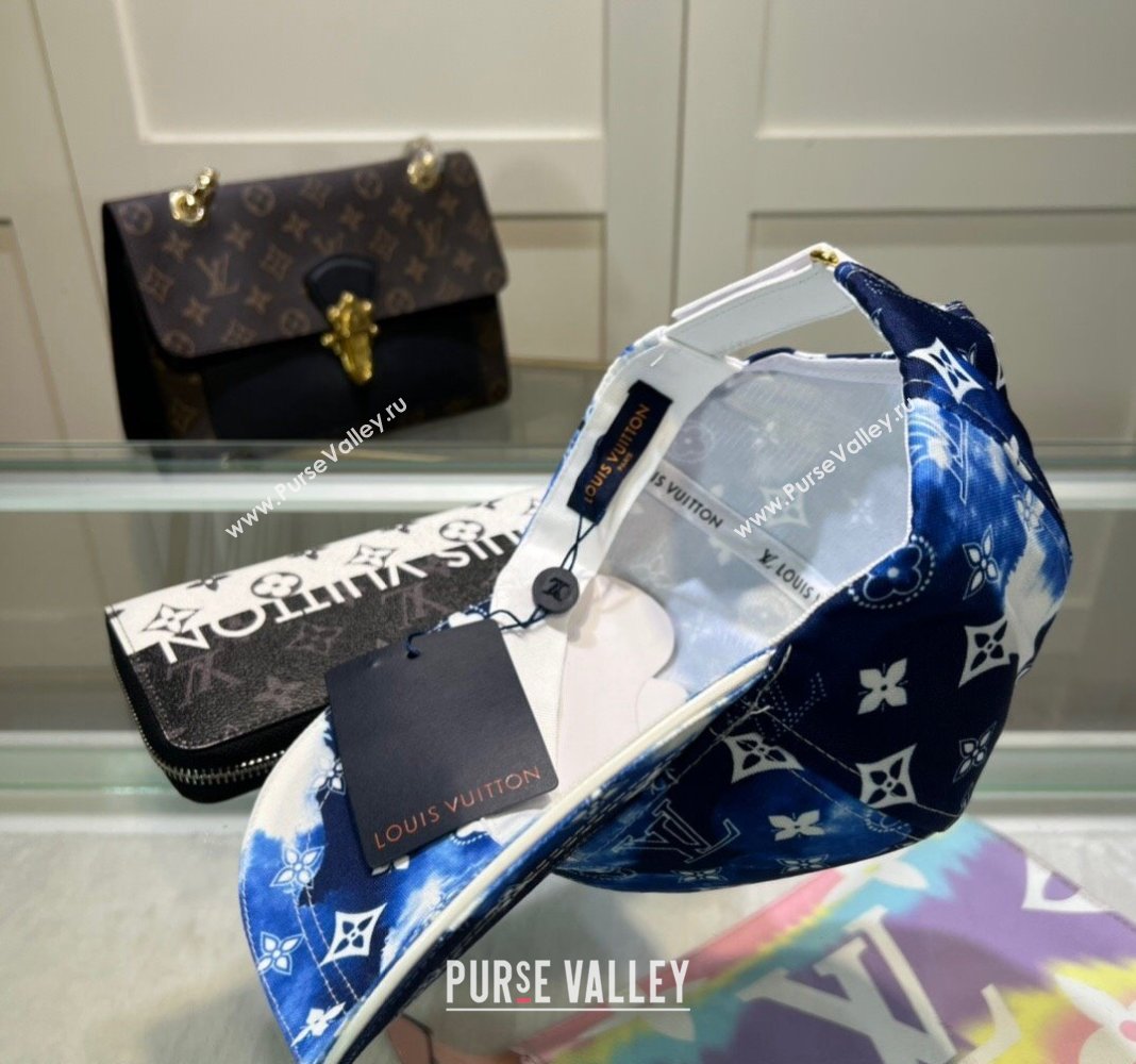 Louis Vuitton Printed Baseball hat Dark Blue 2024 0514 (MAO-240514057)