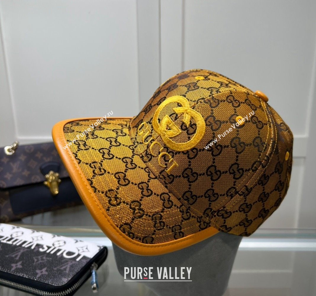 Gucci GG Canvas Baseball hat with Interlocking G Yellow 2024 0513 (A-240514063)