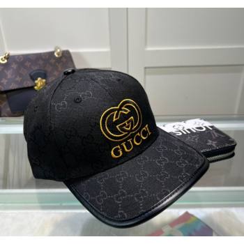 Gucci GG Canvas Baseball hat with Interlocking G Black 2024 0513 (A-240514067)