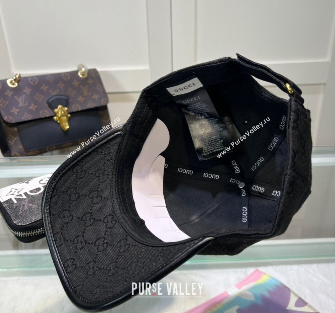 Gucci GG Canvas Baseball hat with Interlocking G Black 2024 0513 (A-240514067)