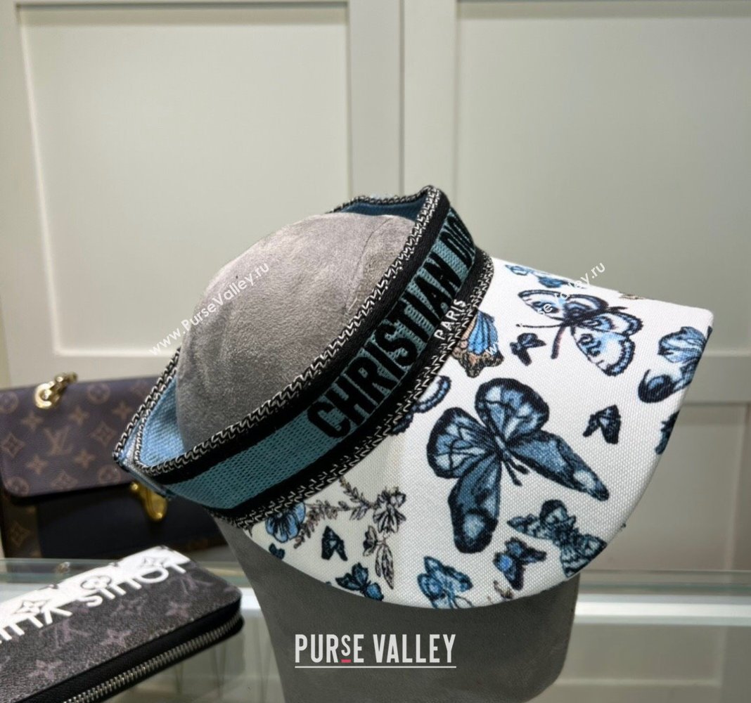 Dior Butterfly Visor hat Blue 2024 0513 (A-240514075)