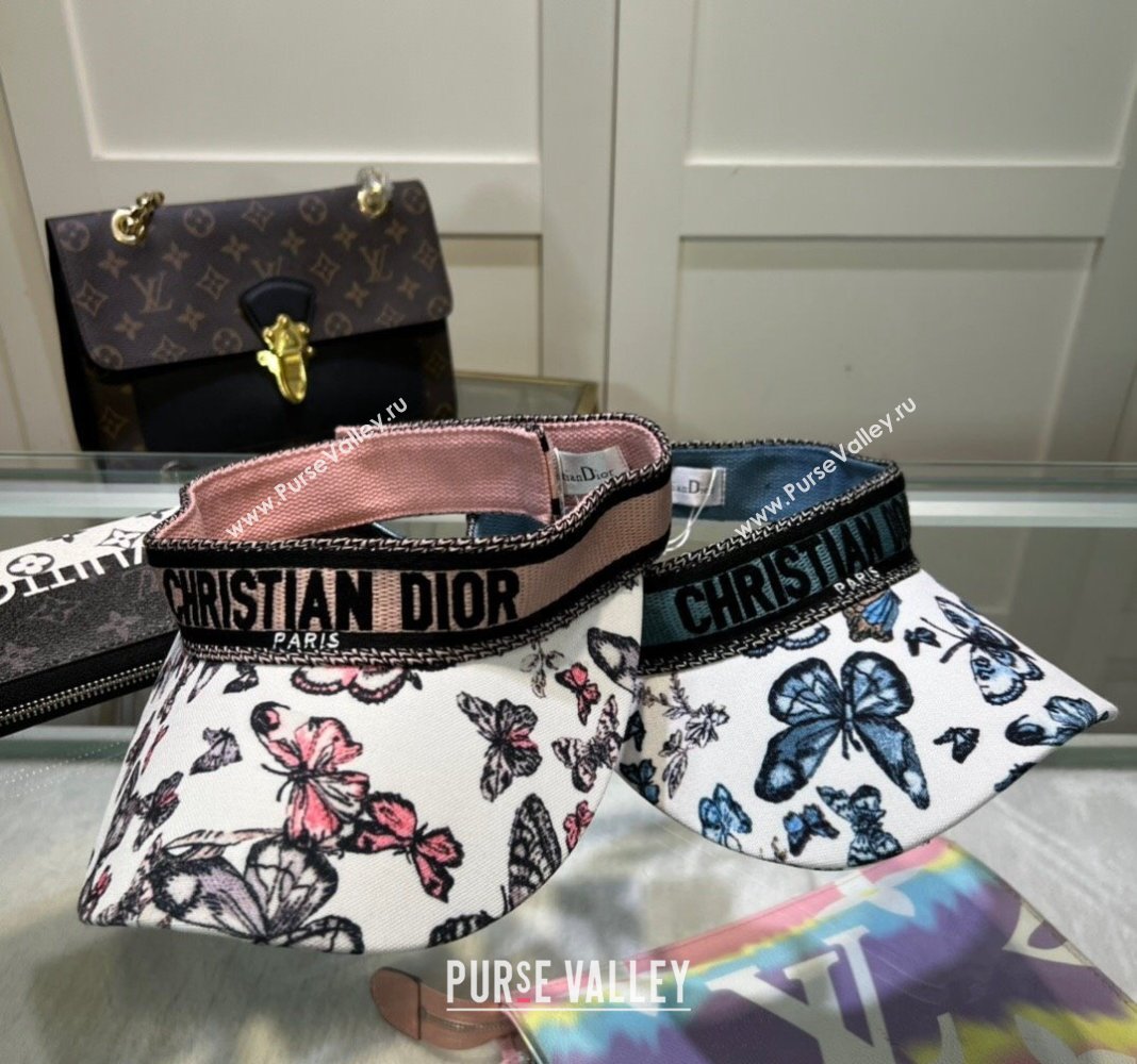 Dior Butterfly Visor hat Blue 2024 0513 (A-240514075)