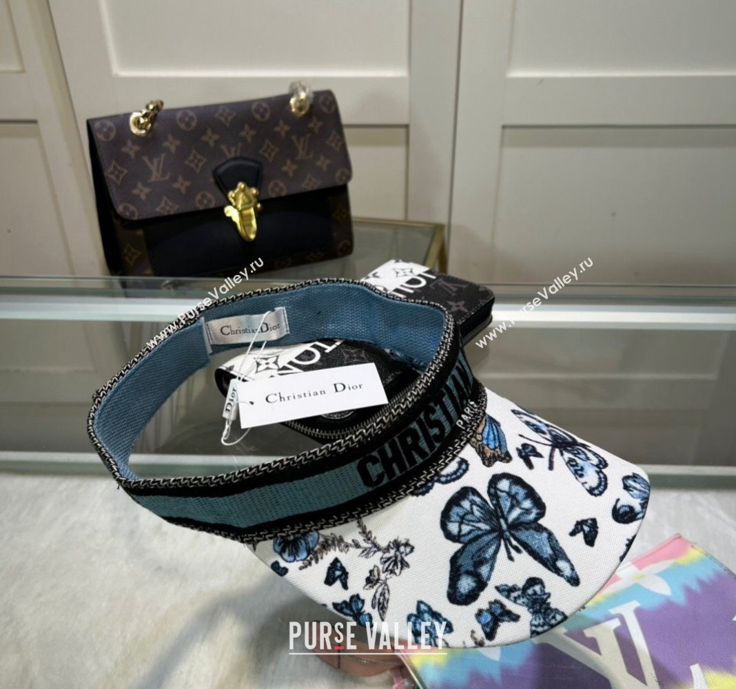 Dior Butterfly Visor hat Blue 2024 0513 (A-240514075)