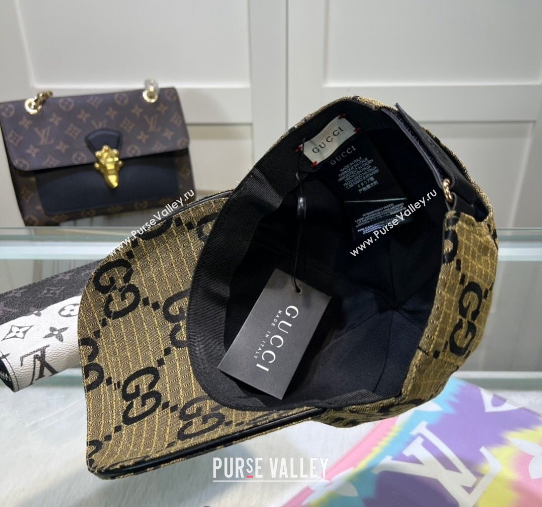 Gucci Maxi GG Canvas Baseball Hat Yellow 2024 051302 (A-240514084)