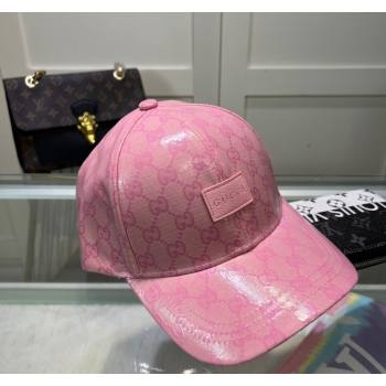 Gucci GG Crystal Canvas Baseball Hat Pink 2024 0513 (A-240514088)