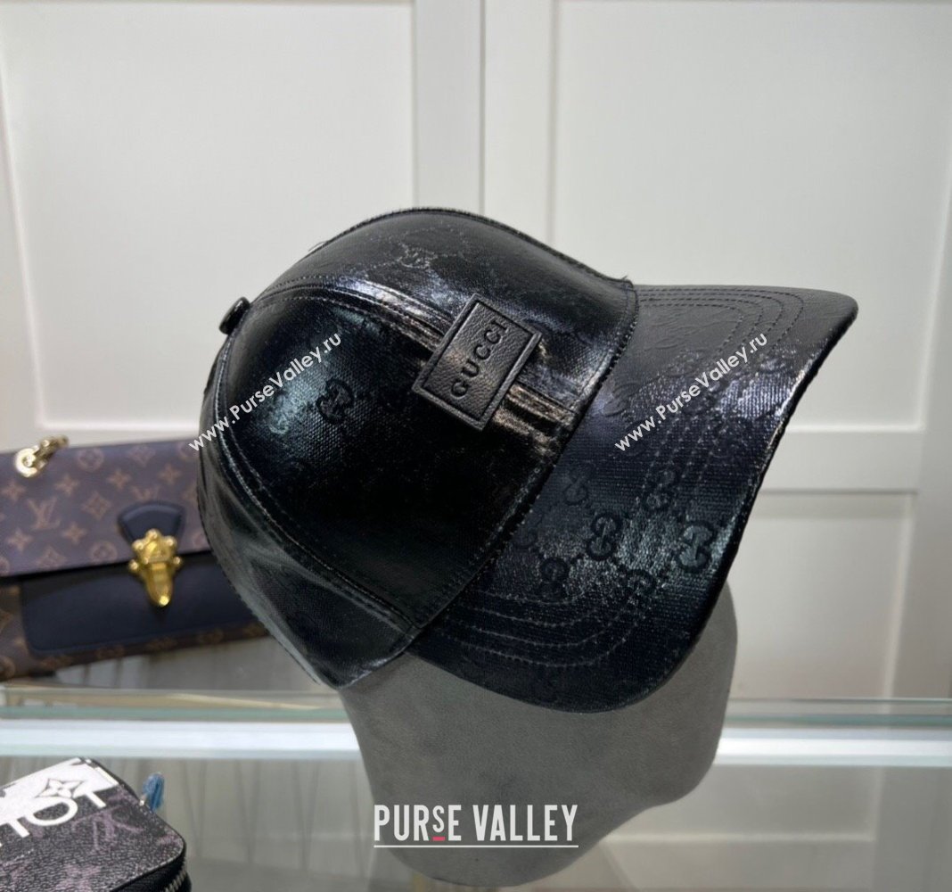 Gucci GG Crystal Canvas Baseball Hat Black 2024 0513 (A-240514089)