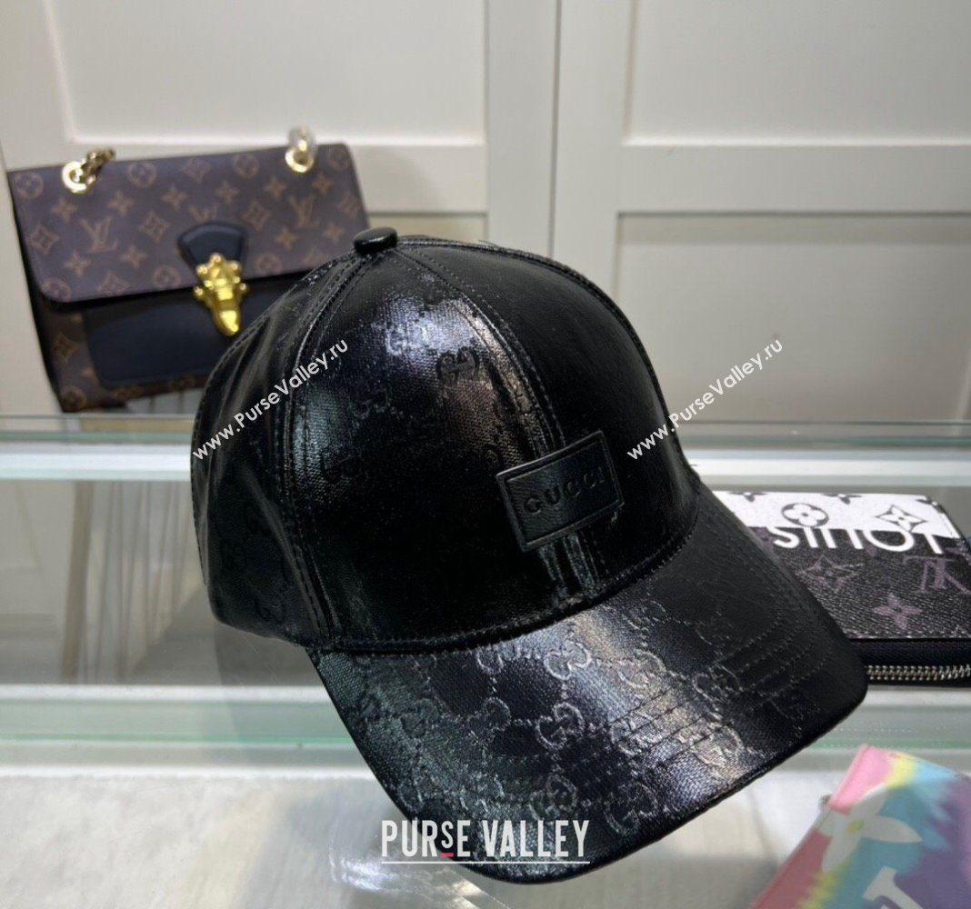 Gucci GG Crystal Canvas Baseball Hat Black 2024 0513 (A-240514089)