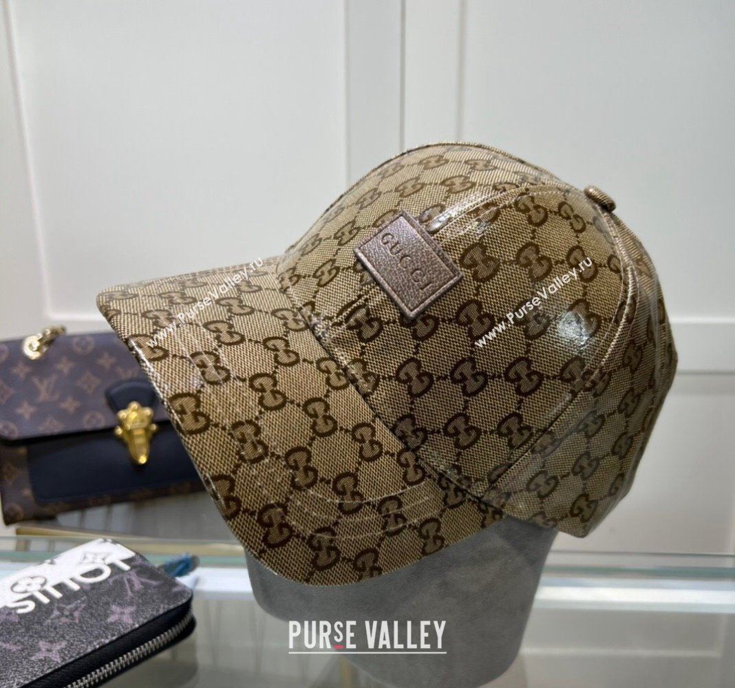 Gucci GG Crystal Canvas Baseball Hat Beige 2024 0513 (A-240514090)