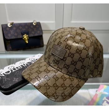 Gucci GG Crystal Canvas Baseball Hat Beige 2024 0513 (A-240514090)
