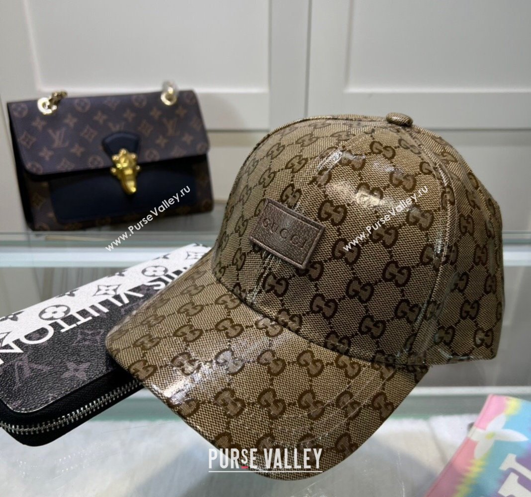 Gucci GG Crystal Canvas Baseball Hat Beige 2024 0513 (A-240514090)