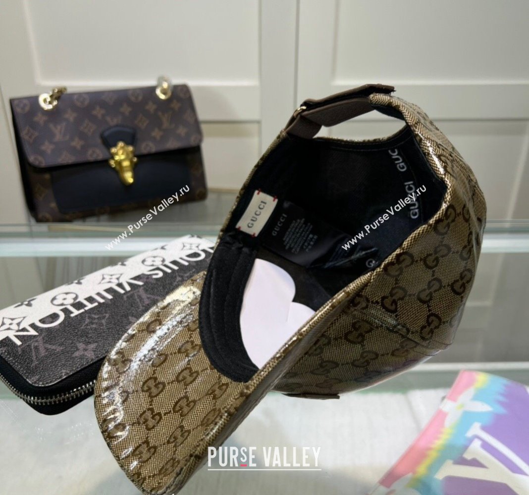 Gucci GG Crystal Canvas Baseball Hat Beige 2024 0513 (A-240514090)