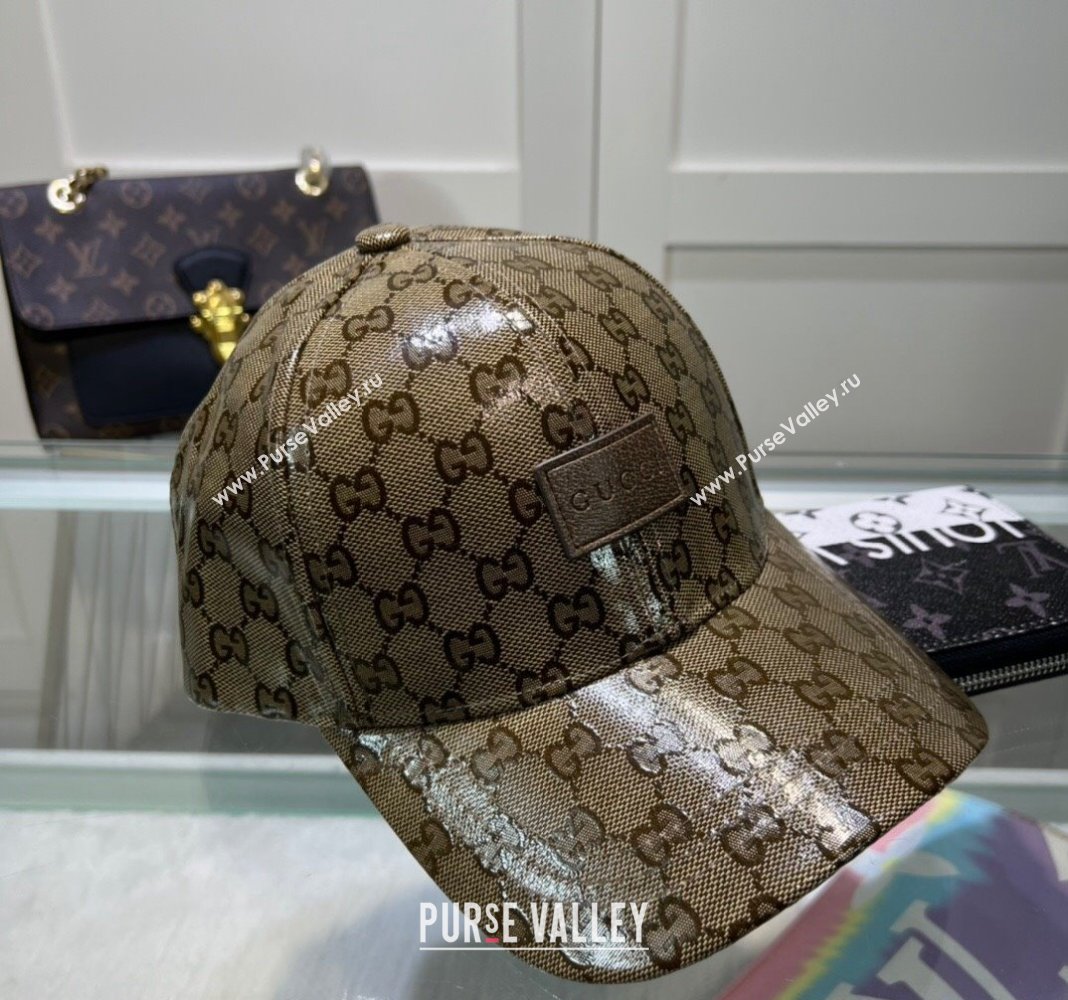 Gucci GG Crystal Canvas Baseball Hat Beige 2024 0513 (A-240514090)