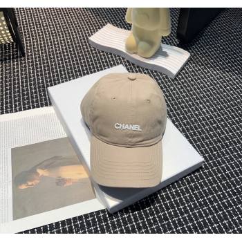 Chanel Canvas Baseball hat Beige 2024 051302 (A-240514096)