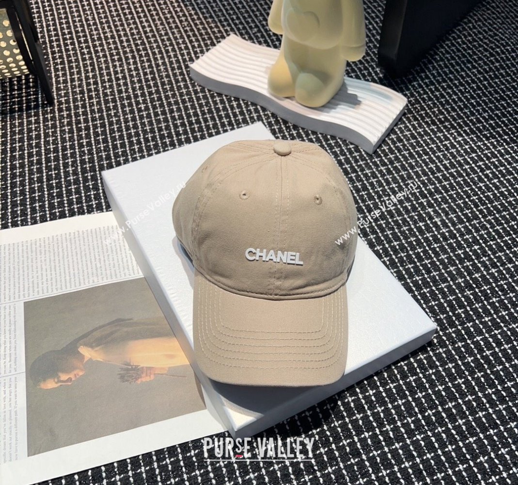 Chanel Canvas Baseball hat Beige 2024 051302 (A-240514096)