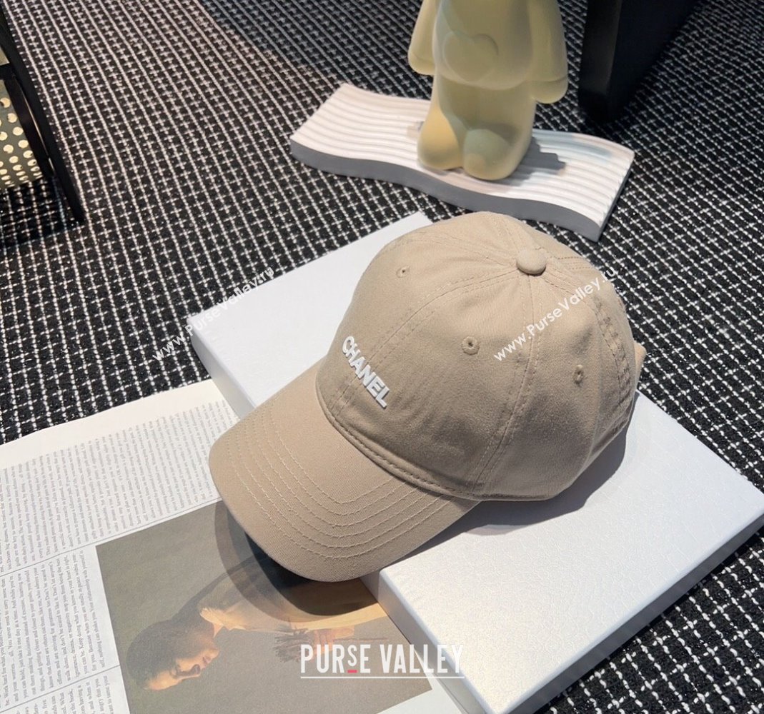 Chanel Canvas Baseball hat Beige 2024 051302 (A-240514096)