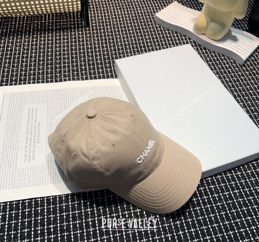 Chanel Canvas Baseball hat Beige 2024 051302 (A-240514096)