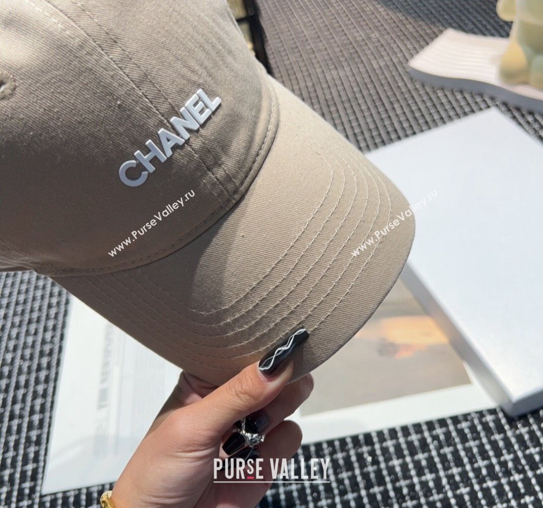 Chanel Canvas Baseball hat Beige 2024 051302 (A-240514096)