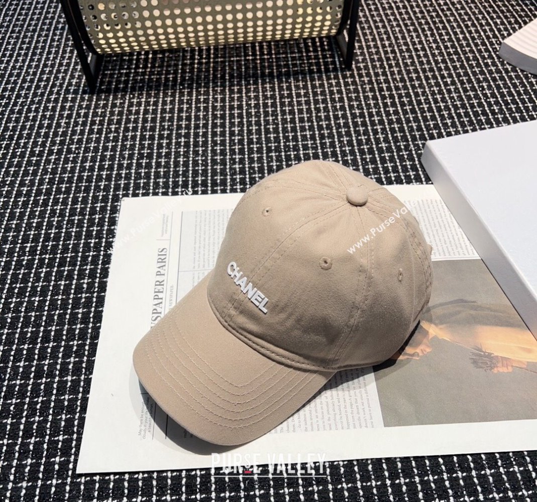 Chanel Canvas Baseball hat Beige 2024 051302 (A-240514096)