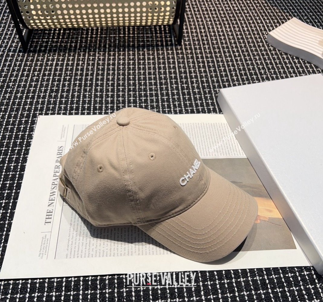 Chanel Canvas Baseball hat Beige 2024 051302 (A-240514096)