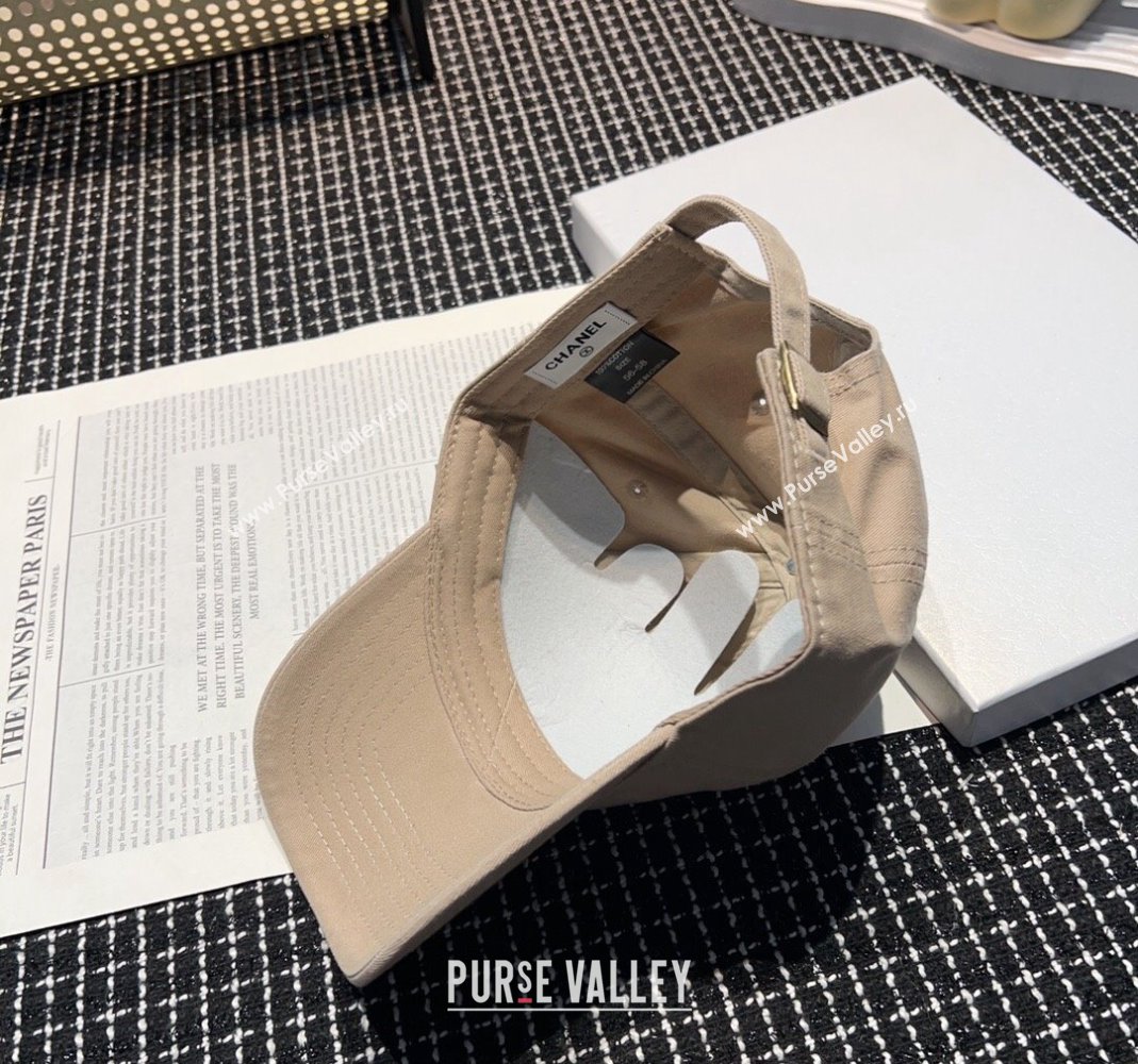 Chanel Canvas Baseball hat Beige 2024 051302 (A-240514096)