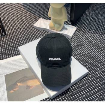 Chanel Canvas Baseball hat Black 2024 051302 (A-240514097)