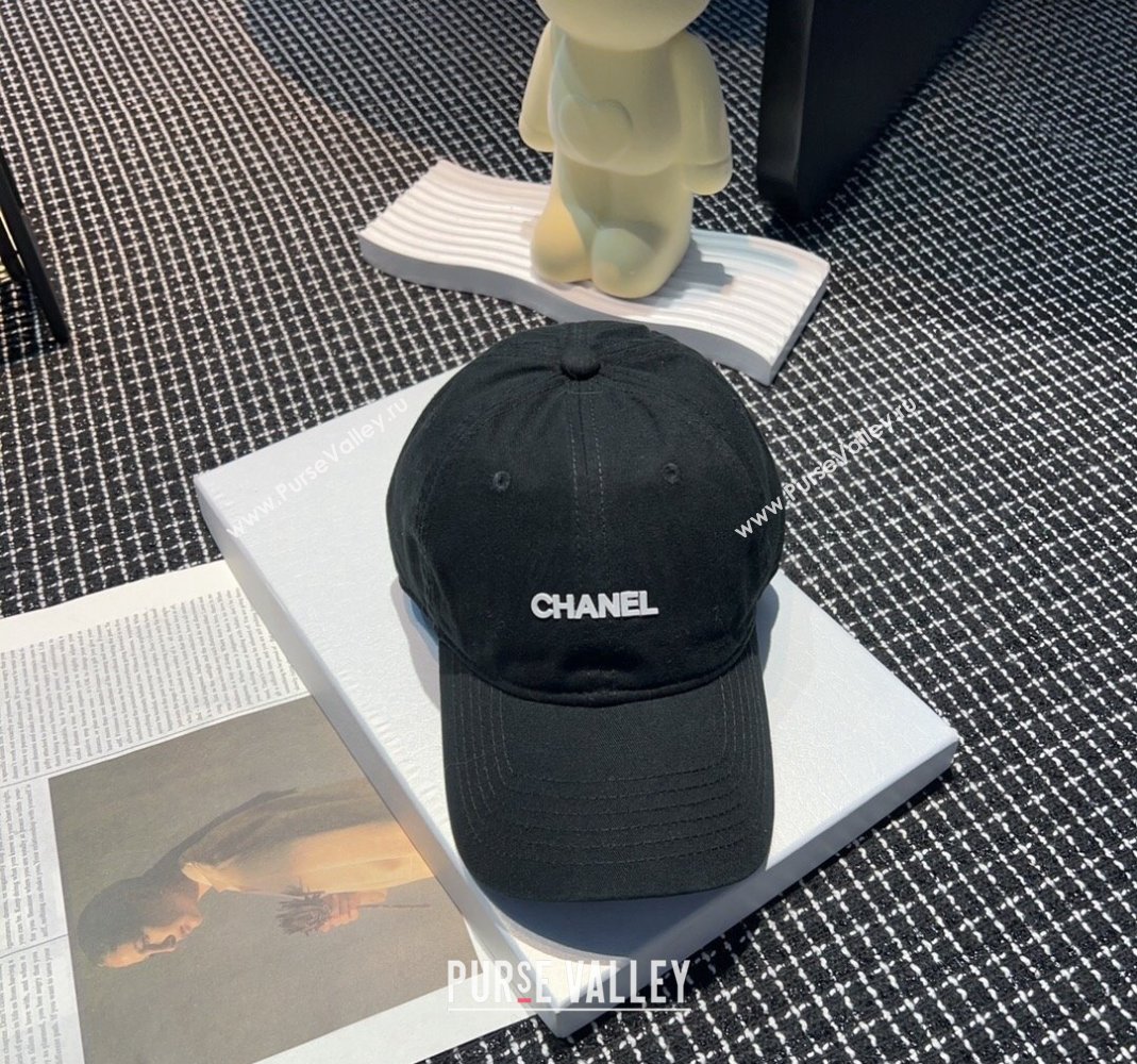 Chanel Canvas Baseball hat Black 2024 051302 (A-240514097)