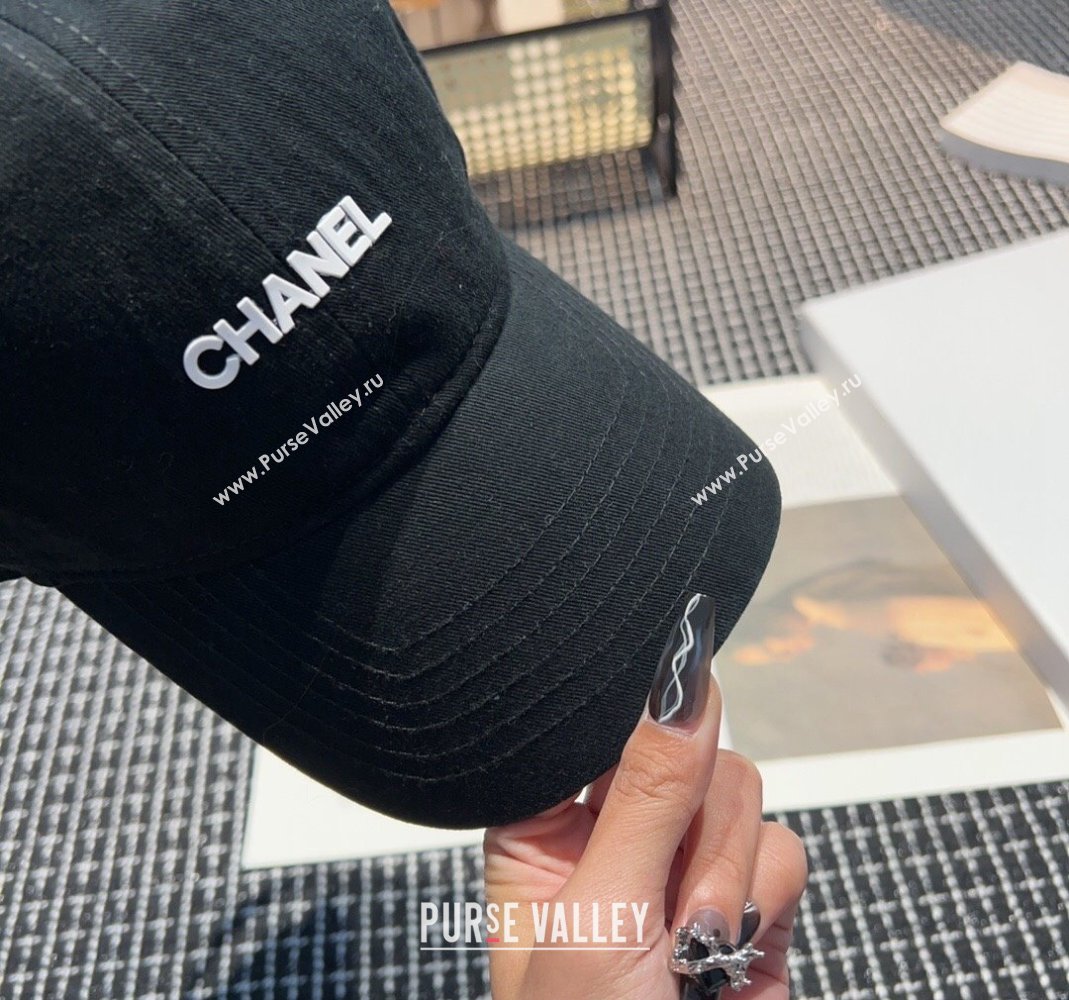 Chanel Canvas Baseball hat Black 2024 051302 (A-240514097)