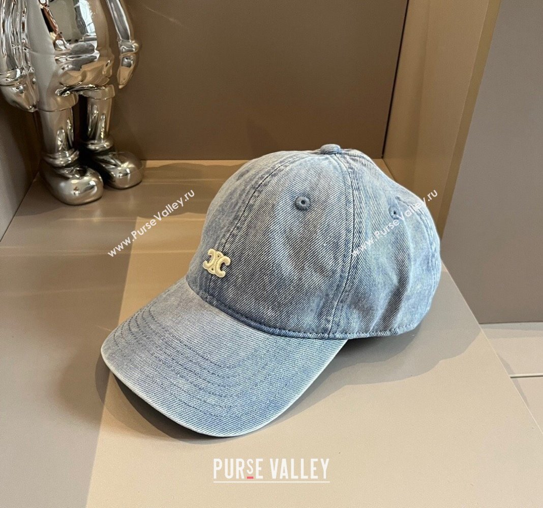 Celine Denim Baseball hat Blue 2024 051302 (XMN-240514106)